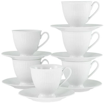 CreaTable 21882, Valencia Weiss, Kaffeeset 12-tlg, Porzellan