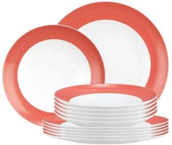 Seltmann Weiden Liberty Pure Colors Tafelservice 12-teilig Flamingo Red