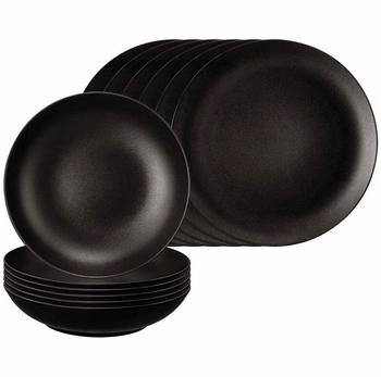 Seltmann Weiden Liberty Velvet Black Tafelservice 12-teilig