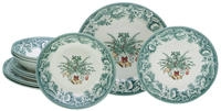 CreaTable Teller-Set "Weihnachten Gr&uuml;n, Teller Set 12-tlg" Weihnachtsdekorationen
