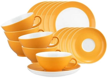Seltmann Weiden Liberty Pure Colors Teeservice 18-teilig Mango Orange