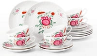 Seltmann Weiden Teeservice "Geschirr-Set, 18 Teile, Amina Ostfiesenrose, klein"