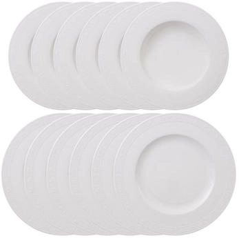 Vivo Essential White Geschirrset – 12-teilig, Für 6 Personen, Aus Premium-Porzellan, Spülmaschinenfest & Mikrowellensicher