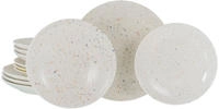 CreaTable Teller-Set "Confetti, Teller Set 12-tlg." Unregelm&auml;&szlig;ige bunte Punkte,