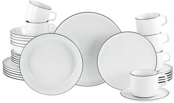 CreaTable 21967, Chef Collection Black Line, Kombiservice 30-tlg, Porzellan