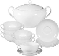 Seltmann Weiden Rondo/Liane Wei&szlig; Suppen-Set 13-teilig