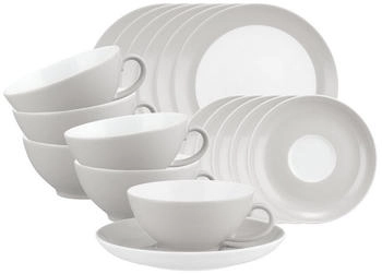 Seltmann Weiden Liberty Pure Colors Teeservice 18-teilig New Grey