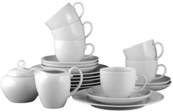 Seltmann Weiden Rondo/Liane Wei&szlig; Kaffeeservice 20-teilig