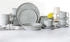 CreaTable 24758, Chef Collection Grau, Kombiservice 30-tlg, Porzellan