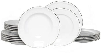CreaTable 24325, Maria Theresia Platin, Tellerset 18-tlg, Porzellan