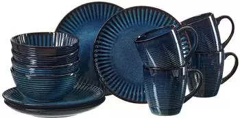 Ritzenhoff & Breker Kombiservice Milla 12tlg. Steingut Blau