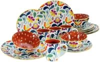 CreaTable Kombiservice "Folklore Bunt, Kombi-Service 16 tlg" Blumenmotive