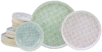 CreaTable Tafelservice Uno Emiliana Mix bunt Steinzeug 12-teilig (007768058301)