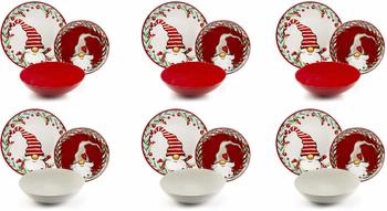 Excelsa Holly Gnome dinner set 18 pcs.