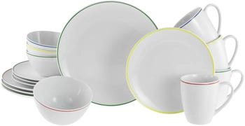 CreaTable 24054, Luna Color Line, Kombiservice 16-tlg, Porzellan