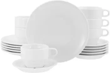 CreaTable 24646, Milano Weiss, Kaffeeservice 18-tlg, Porzellan