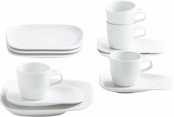 Kahla Kaffeeservice 12tlg. Elixyr weiß 15F254A90015C