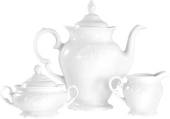 CreaTable 24625, Frederike Weiss, Kaffeegarnitur 3-tlg, Porzellan