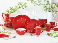 CreaTable Kombiservice "Polka Dots, Service 16-tlg." Fr&ouml;hliche Farbgebung,...