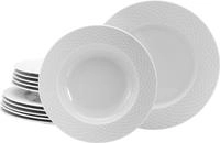 CreaTable Tafelservice "Polo, Service 12-tlg." Teller Set, Daily Use, Zeitlos