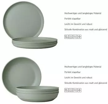 Mepal SILUETA Tafel-Set 8-teilig Vivid Mauve Kunststoff