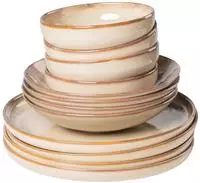 gipfelst&uuml;ck Tafelservice "Teller Set, Geschirr-Set, Service Nebelwald" Scandi-Style,