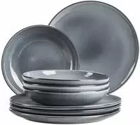 M&Auml;SER Tafelservice "LIVIO, aus Steinzeug" Teller Set, Geschirr-Set, Service