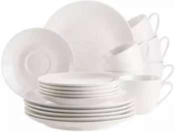Mäser Kaffeeservice BELMIRA, Geschirr-Set, Porzellan (18-tlg), 6 Personen, Porzellan