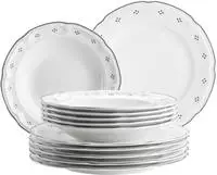 M&Auml;SER Tafelservice "Lova" Teller Set, mit dekorativem Punktmuster