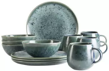 M&auml;ser Fr&uuml;hst&uuml;cks Set, Steinzeug Fr&uuml;hst&uuml;cks Set, Steinzeug Carellia