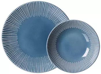 Ritzenhoff & Breker Banda Tafelservice 12-teilig Blau blau Steingut