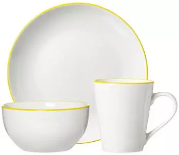 Ritzenhoff & Breker Adela Fr&uuml;hst&uuml;cks-Set 18-teilig gelb gelb Porzellan