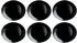 CreaTable 22844, Italien Party Schwarz, Steakteller 6-tlg, Opalglas