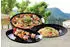 CreaTable 22844, Italien Party Schwarz, Steakteller 6-tlg, Opalglas