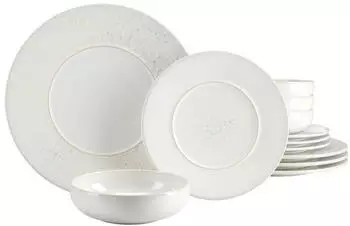 CreaTable 24555, Unico Toscania, Tellerset 12-tlg, Steinzeug