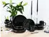 CreaTable 24782, Nordic Festive Schwarz, Kombiservice 10-tlg, Steinzeug