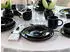 CreaTable 24782, Nordic Festive Schwarz, Kombiservice 10-tlg, Steinzeug