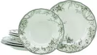 CreaTable Tafelservice "Adelaide, Service 8-tlg." Teller Set, Nostalgischer Vintage