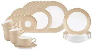 Seltmann Weiden Liberty Pure Colors Kombiservice 30-teilig Dusty Beige