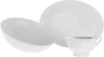 CreaTable 21883, Valencia Weiss, Servierset 3-tlg, Porzellan