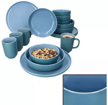 Ritzenhoff & Breker 16tlg Kombiservice Jasper Ozeanblau Steingut 4 Personen