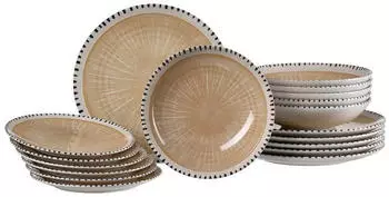 Ritzenhoff & Breker Natura Teller-Set 18-teilig - Creme