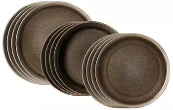 Ritzenhoff & Breker Tafelservice Eda Teller-Set 12er Set (12-tlg), Steingut