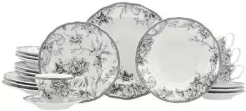 CreaTable 24774, Adelaide Grau, Kombiservice 20-tlg, Porzellan