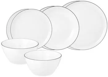 Seltmann Weiden Lido Black Line Einsteiger-Set 8-teilig rund