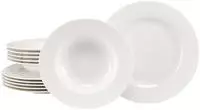 CreaTable Tafelservice "Venice, Service 12-tlg." Teller Set, Klassische Tischkultur,