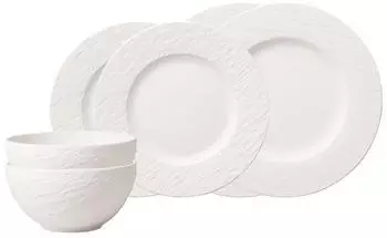 Villeroy & Boch Manufacture Rock Blanc Basic-Set 6-teilig