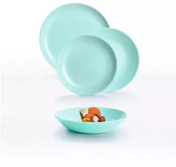 Luminarc Pampille Geschirrset 18-teilig Opalglas T&uuml;rkis (5424167)