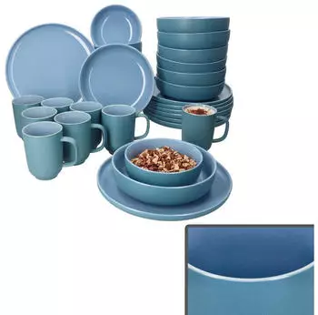 Ritzenhoff & Breker 32tlg Kombiservice Jasper Ozeanblau Steingut 8 Personen
