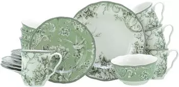 CreaTable 24779, Adelaide Gr&uuml;n, Kombiservice 16-tlg, Porzellan